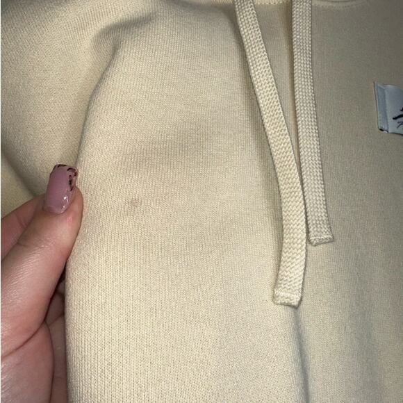Jordan Flight Fleece Pullover Women's Hoodie Beach Beige Size XS Oversized Fit - Picture 7 of 8